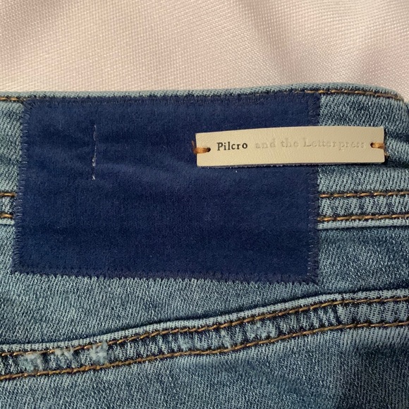 Pilcro and Anthropologie Slim Boyfriend Patchwork Jeans, size 26 - Picture 6 of 16